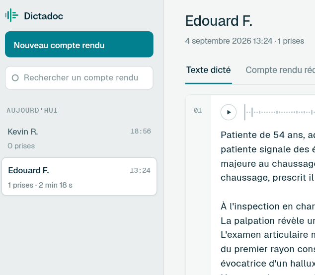 Liste des comptes rendus